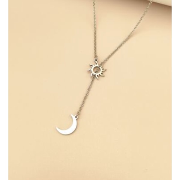 måne solen NYHET Design Halsband ALL HANDMADE LOVE silver