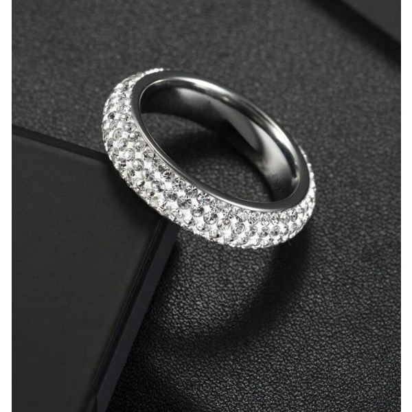 Bling bling bra kvalitet Ring Diamond storlek 7 unisex silver