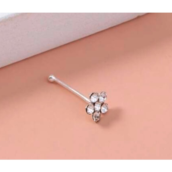 Flower näspiercing diamants Näsring piercing HOT näsa DESIGN silver