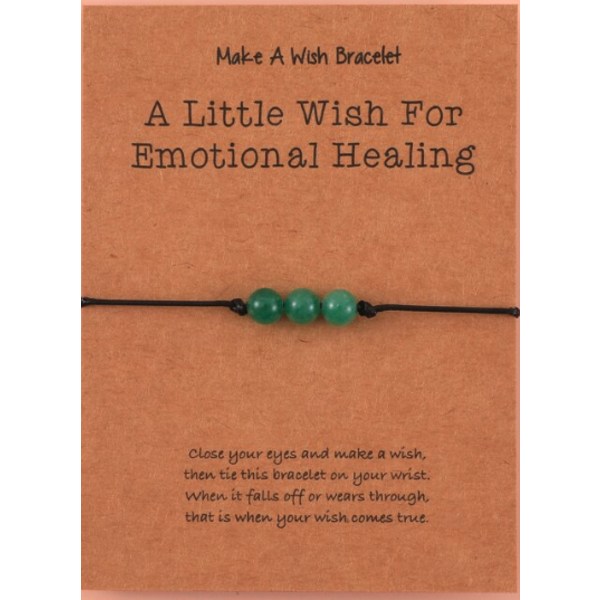grön Healing armband Kärlek vänskapsarmband Make a Wish