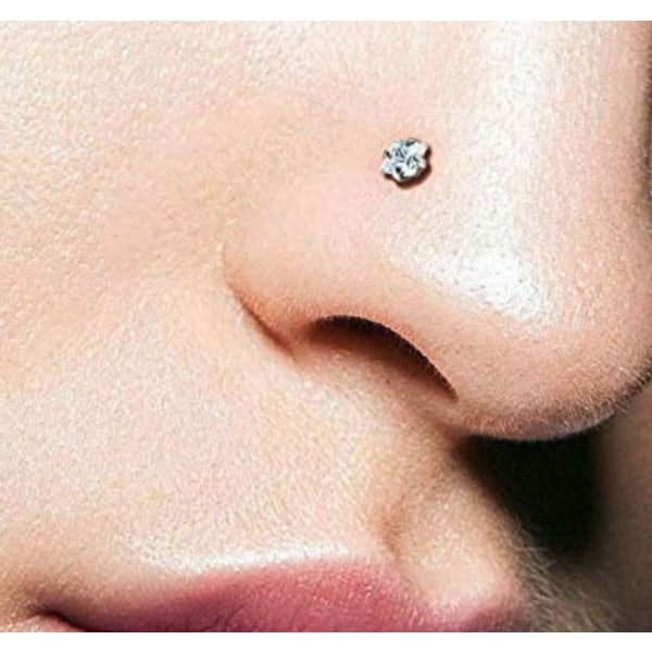 3 diamant Näsring piercing HOT näsa DESIGN silver