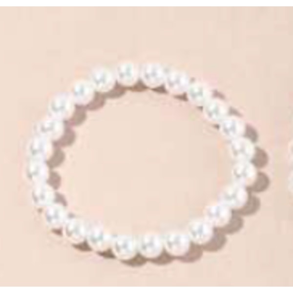 vita pärlor Design Halsband ALL HANDMADE LOVE UNIKA vit