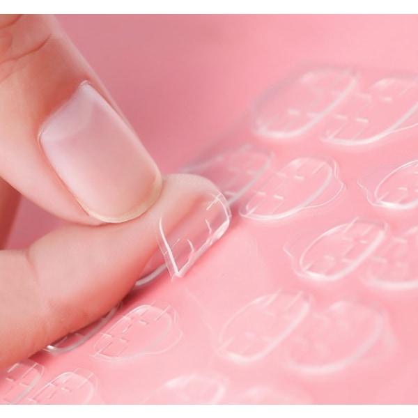 48st naglar Dubbelsidig Nail Art tejp Manikyr verktyg 2set transparent