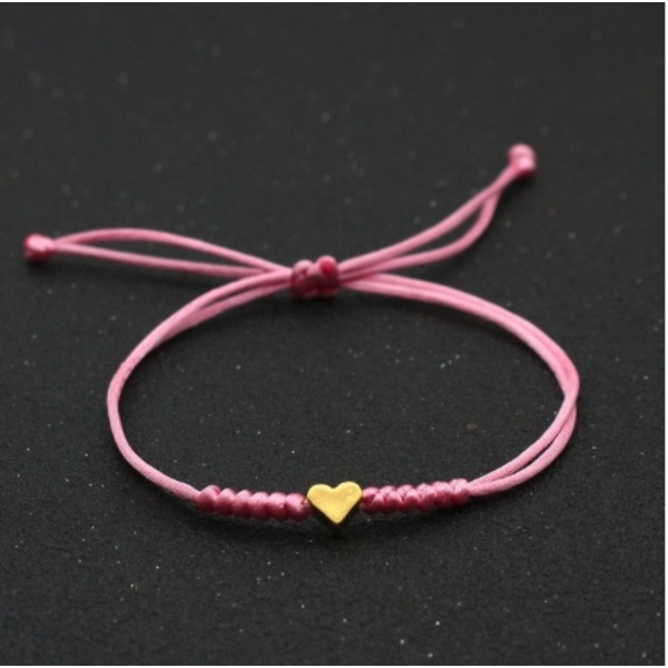 Armband hjärta Fotlänk olika färger justerbara UNISEX rosa