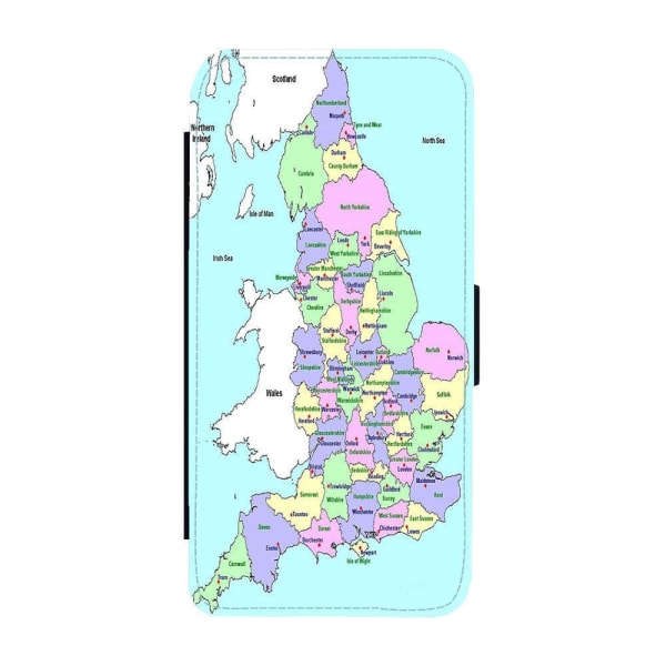 Karta över Storbritannien iPhone 12 / iPhone 12 Pro Plånboksfodr multifärg