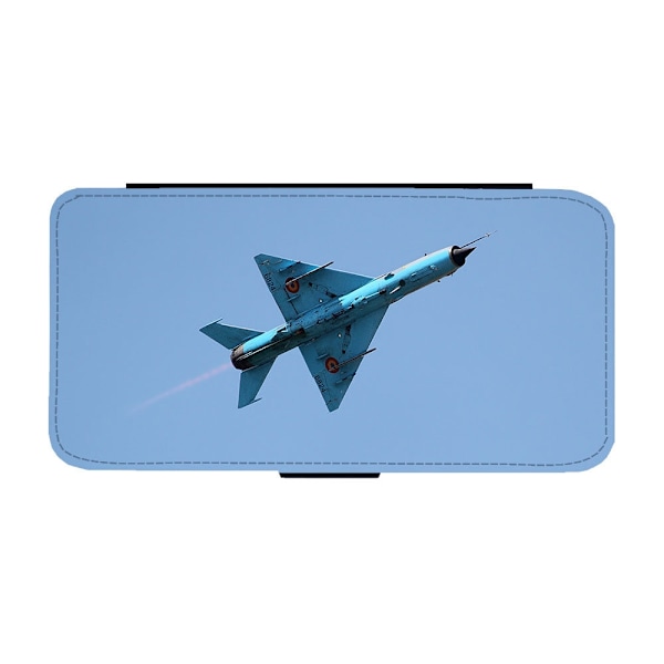 MIG-21 Supersonisk Jetjaktplan iPhone X/iPhone XS Flip Mobilfodral