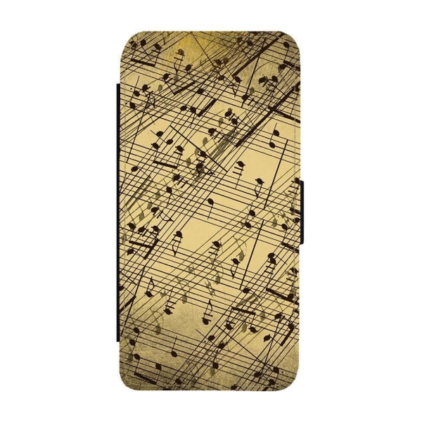 Musiknoter iPhone 13 Plånboksfodral multifärg