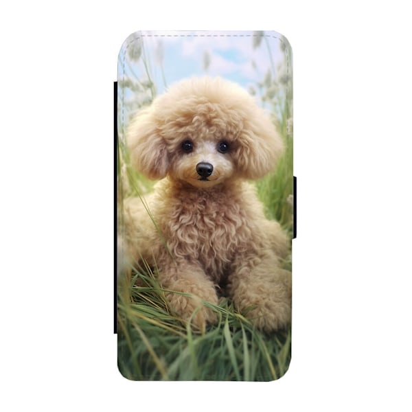 Hund Pudel for Barn iPhone 14 Pro Flip Mobilfodral