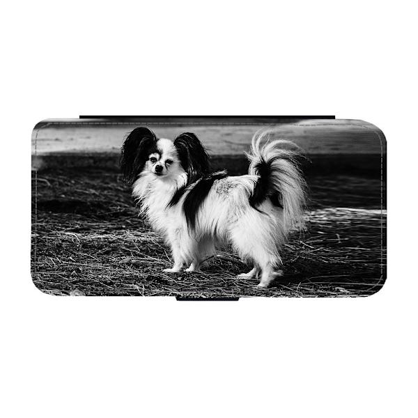 Papillon Hund Google Pixel 8a Flip Mobilfodral