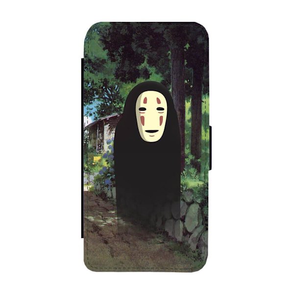 Anime Spirited Away Kaonashi iPhone 14 Pro Flip Mobilfodral