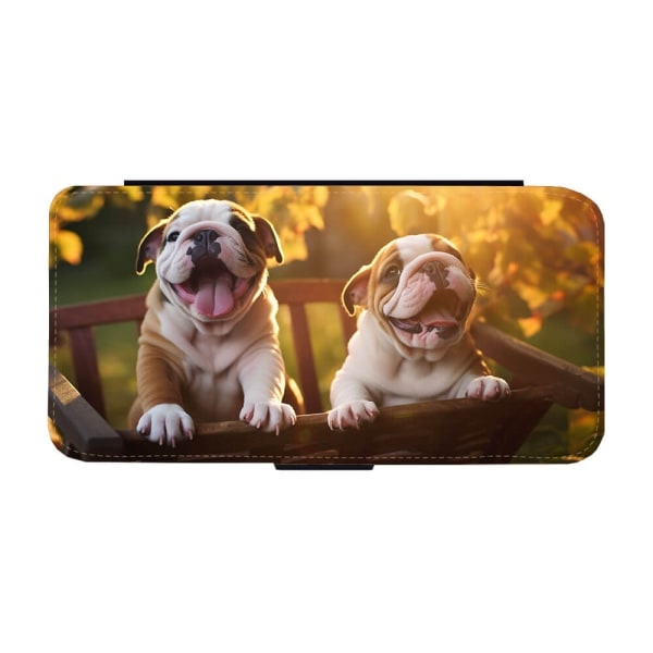 Engelska Bulldogg Valpar Samsung Galaxy S22 Plus Plånboksfodral multifärg