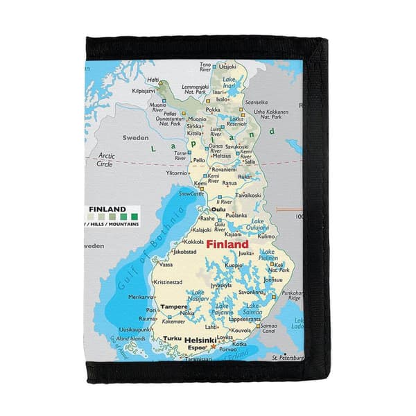 Karta över Finland Plånbok