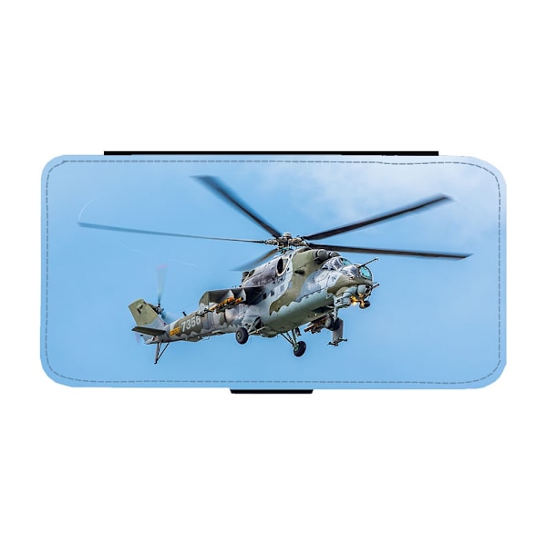 Mil Mi-24 Stor Gunship Helikopter Samsung Galaxy A22 Flip Mobilfodral