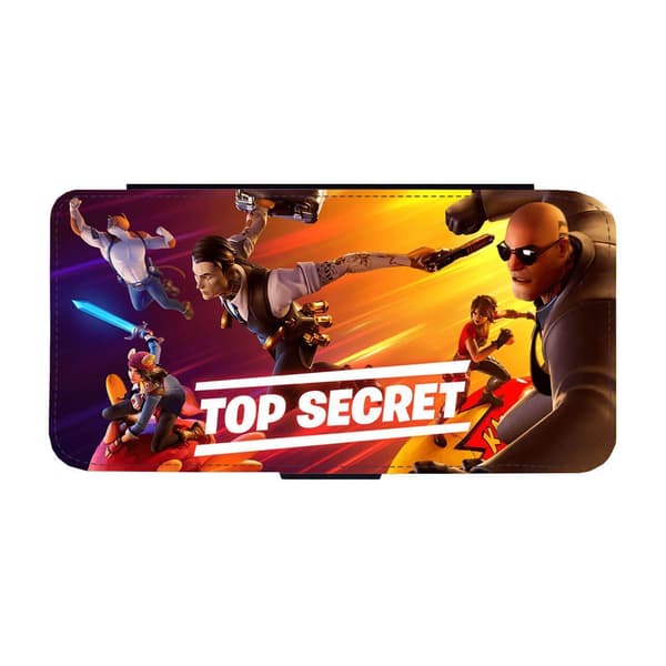 Fortnite Top Secret iPhone 14 Plus Flip Mobilfodral