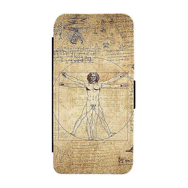 Vitruvianske Mannen iPhone X/iPhone XS Flip Mobilfodral