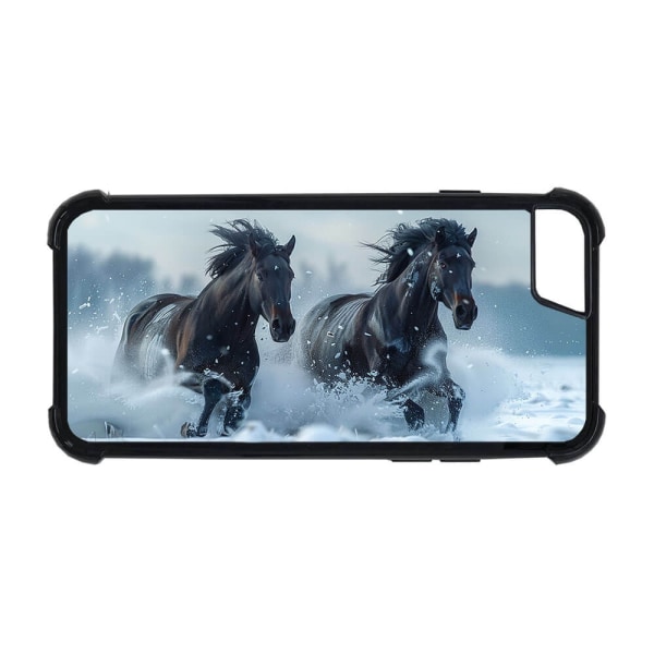 Svarta Hästar iPhone 7 / 8 Skal multifärg