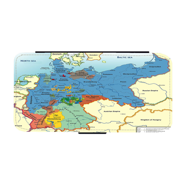 Karta över Tyskland Google Pixel 6a Plånboksfodral multifärg