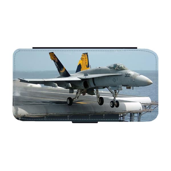 F/A-18 Hornet Stridsflygplan iPhone 15 Pro Flip Mobilfodral