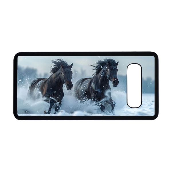 Svarta Hästar Samsung Galaxy S10 Skal multifärg