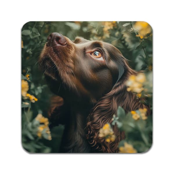 2 ST Hund Engelsk Cocker Spaniel Underlägg