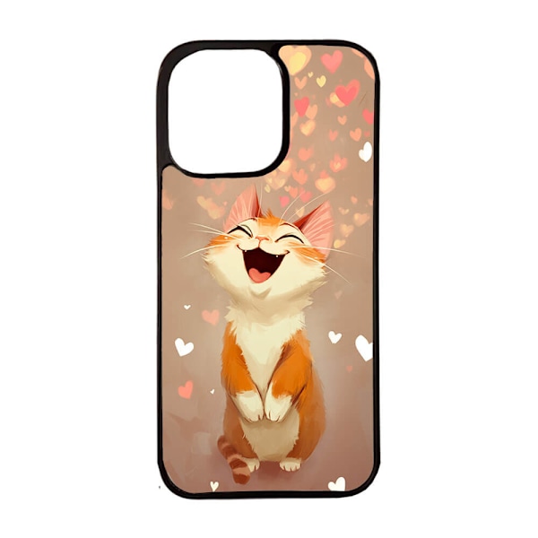 Tecknad Skrattande Katt iPhone 14 Mobiltelefon Skal