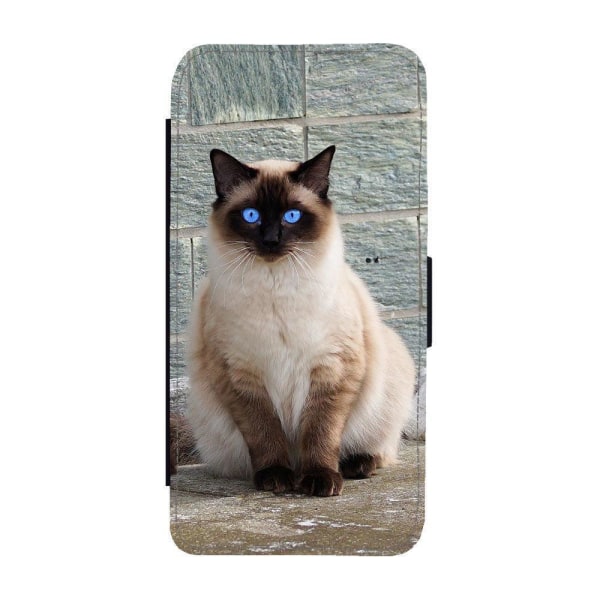 Katt Siames iPhone 12 Mini Plånboksfodral multifärg
