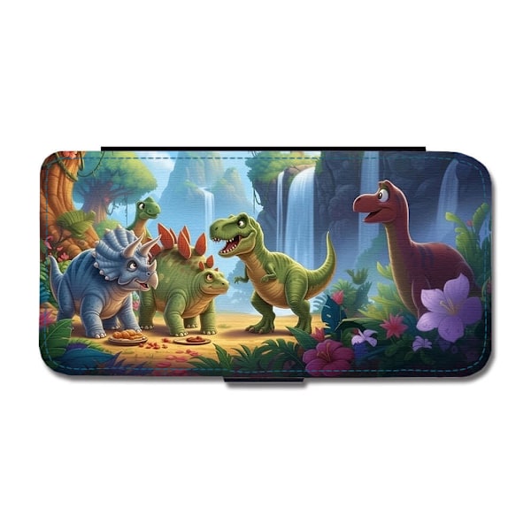 Barn Tecknade Dinosaurier iPhone 7/iPhone 8 Flip Mobilfodral