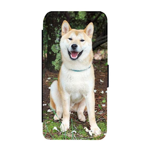 Skrattande Hund iPhone 13 Mini Flip Mobilfodral