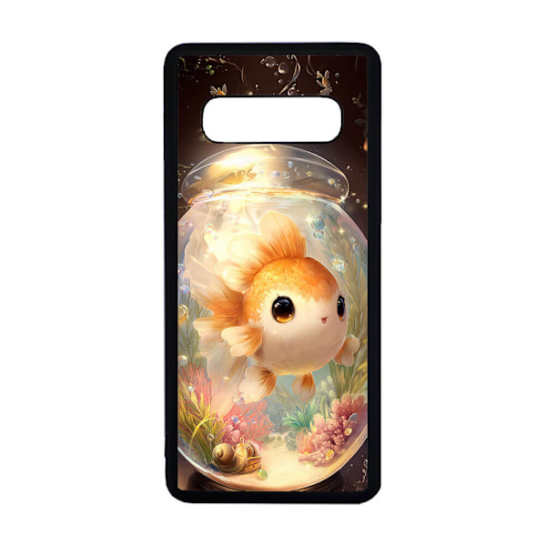 Söt Tecknad Guldfisk Samsung Galaxy S10+ Mobiltelefon Skal