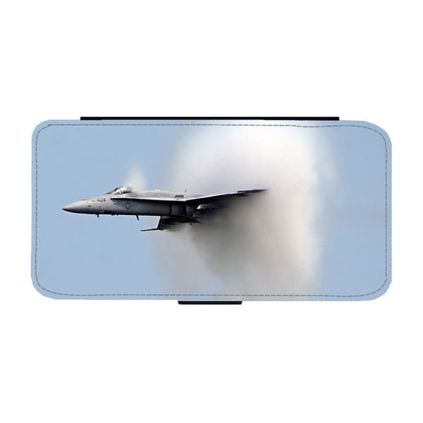 Överljuds Jaktflygplan iPhone XS Max Flip Mobilfodral
