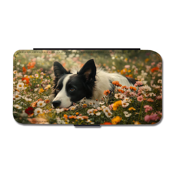 Hund Border Collie iPhone 16 Plus Flip Mobilfodral