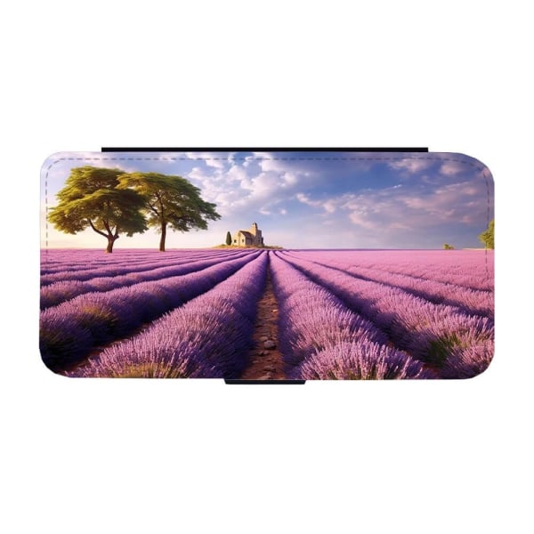 Lavendelfält iPhone 15 Plånboksfodral multifärg