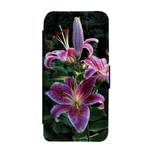 Liljor Blommor iPhone 14 Pro Flip Mobilfodral
