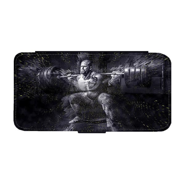 Tyngdlyftning iPhone 14 Plus Flip Mobilfodral