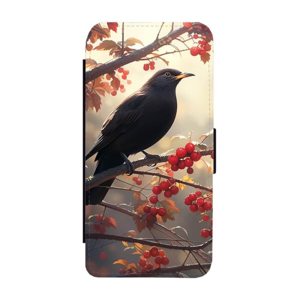 Fågel Koltrast iPhone X / iPhone XS Plånboksfodral multifärg