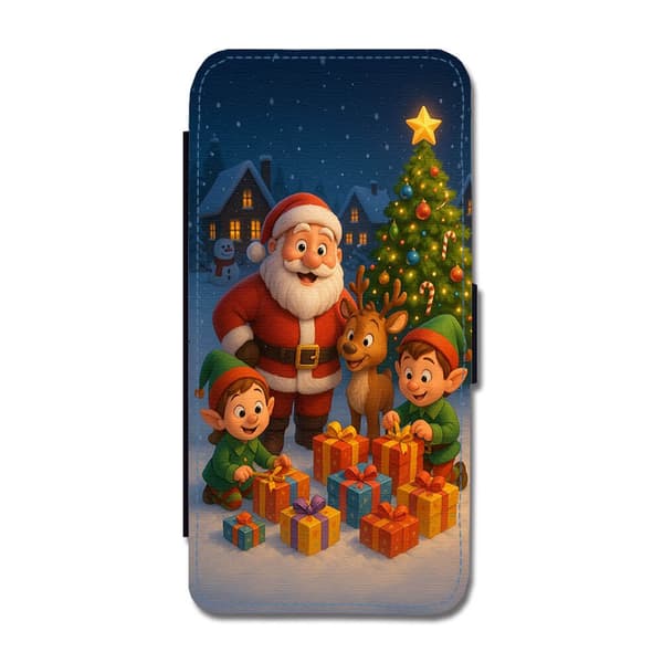 Barn Tecknad Jul Google Pixel 7a Flip Mobilfodral