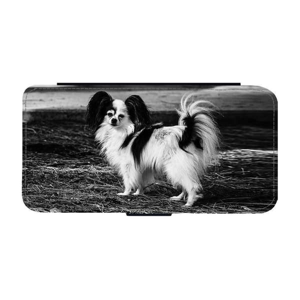 Papillon Hund Google Pixel 8 Pro Flip Mobilfodral