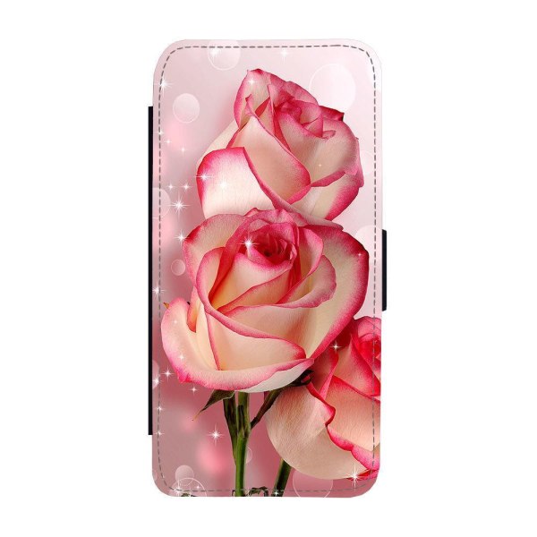 Blomma Rosor iPhone 14 Plus Plånboksfodral multifärg