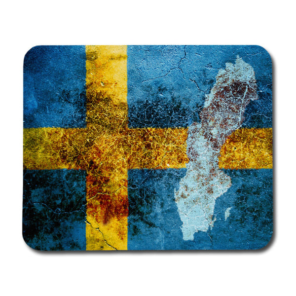 Svensk Flagga & Karta Musmatta