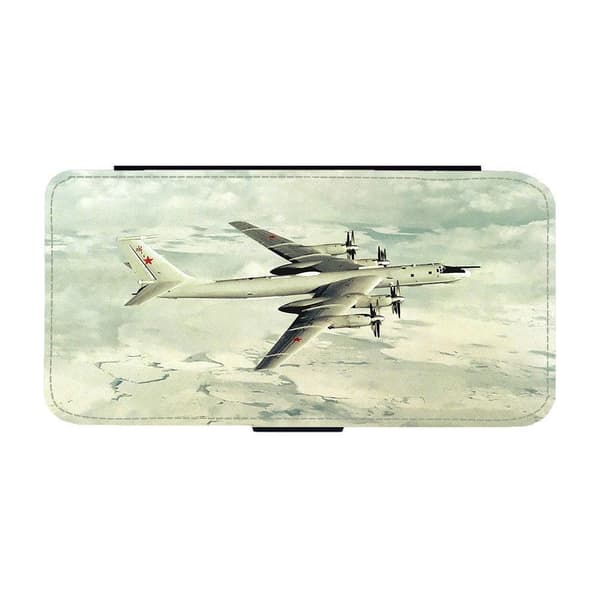 Tu-95 Strategisk Bombplan iPhone 14 Plus Flip Mobilfodral