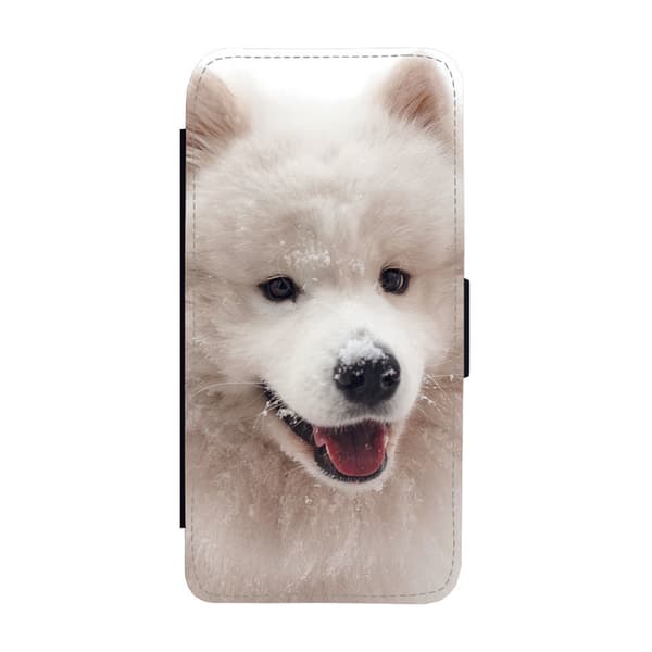 Samojedhund Apple iPhone 16e Flip Mobilfodral