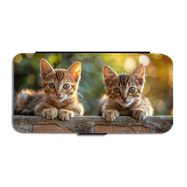 Söta Kattungar Google Pixel 8 Pro Flip Mobilfodral