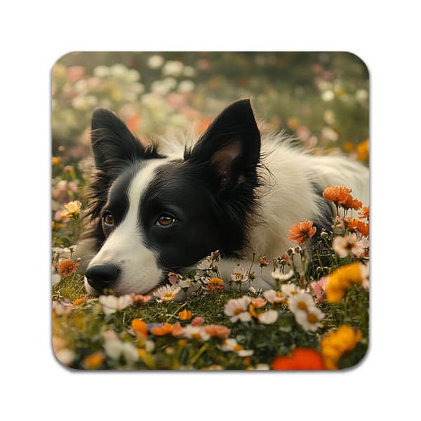 2 ST Hund Border Collie Underlägg