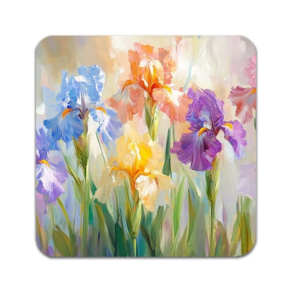 4 ST Blommor Iris Underlägg