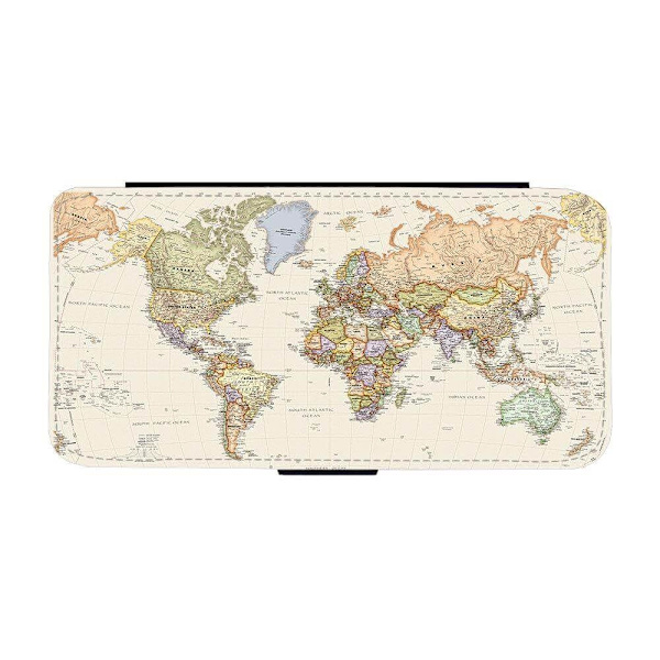 Karta över Världen iPhone 16 Flip Mobilfodral