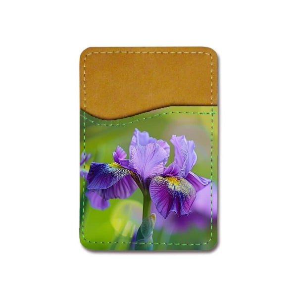 Blomma Iris Självhäftande Korthållare För Mobiltelefon multifärg