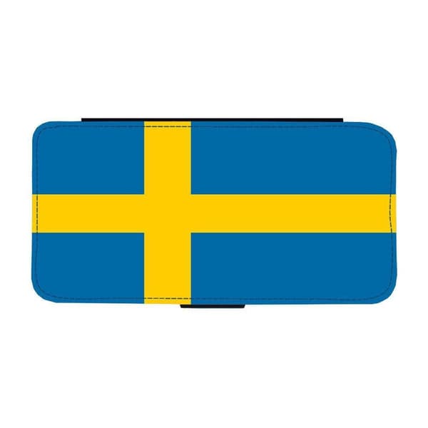 Svensk Flagga iPhone 15 Pro Flip Mobilfodral