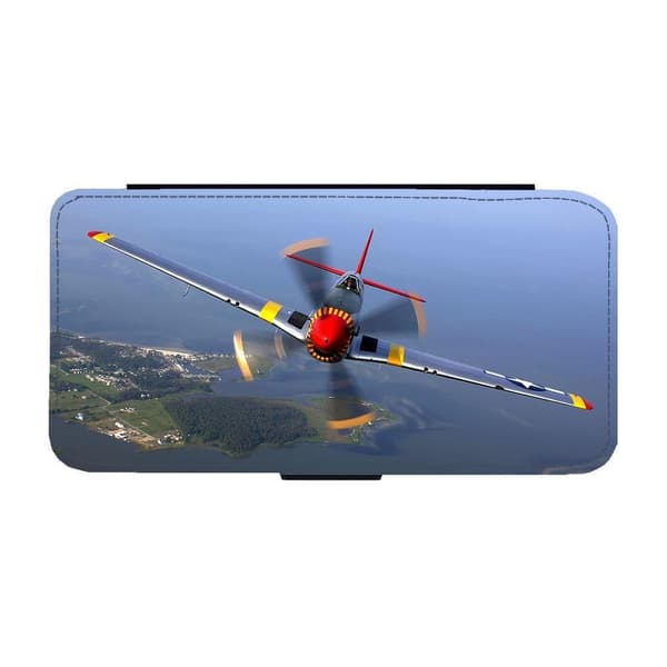 P-51 Mustang Jaktbombplan iPhone 16 Pro Flip Mobilfodral