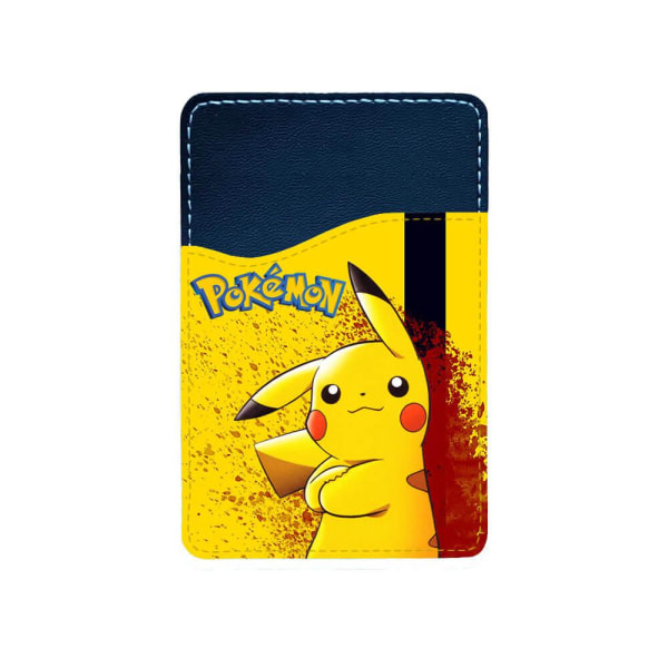 Pokemon Pikachu Självhäftande Korthållare För Mobiltelefon multifärg one size