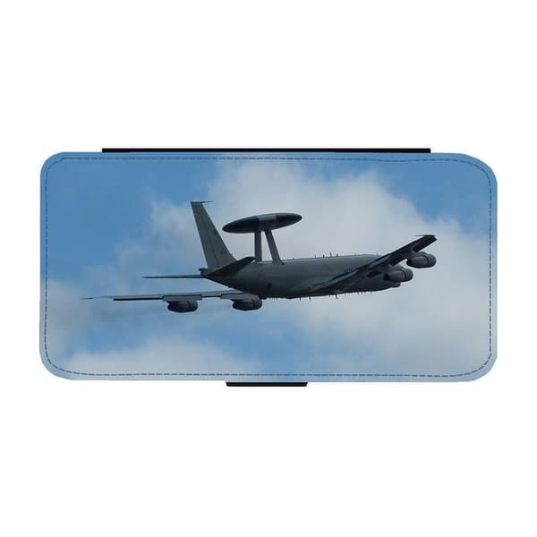 Flygvapnet AWACS Flygplan iPhone 14 Plus Flip Mobilfodral